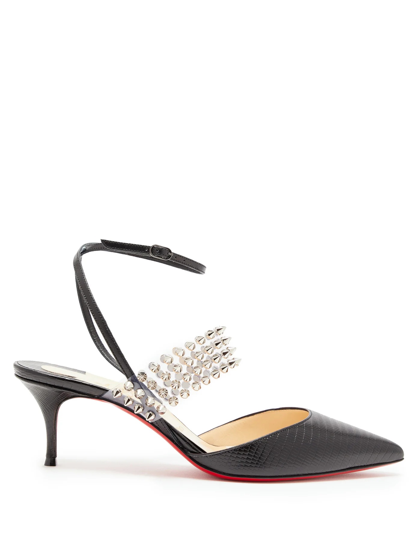 Levita 55 studded lizard-effect leather pumps - 1