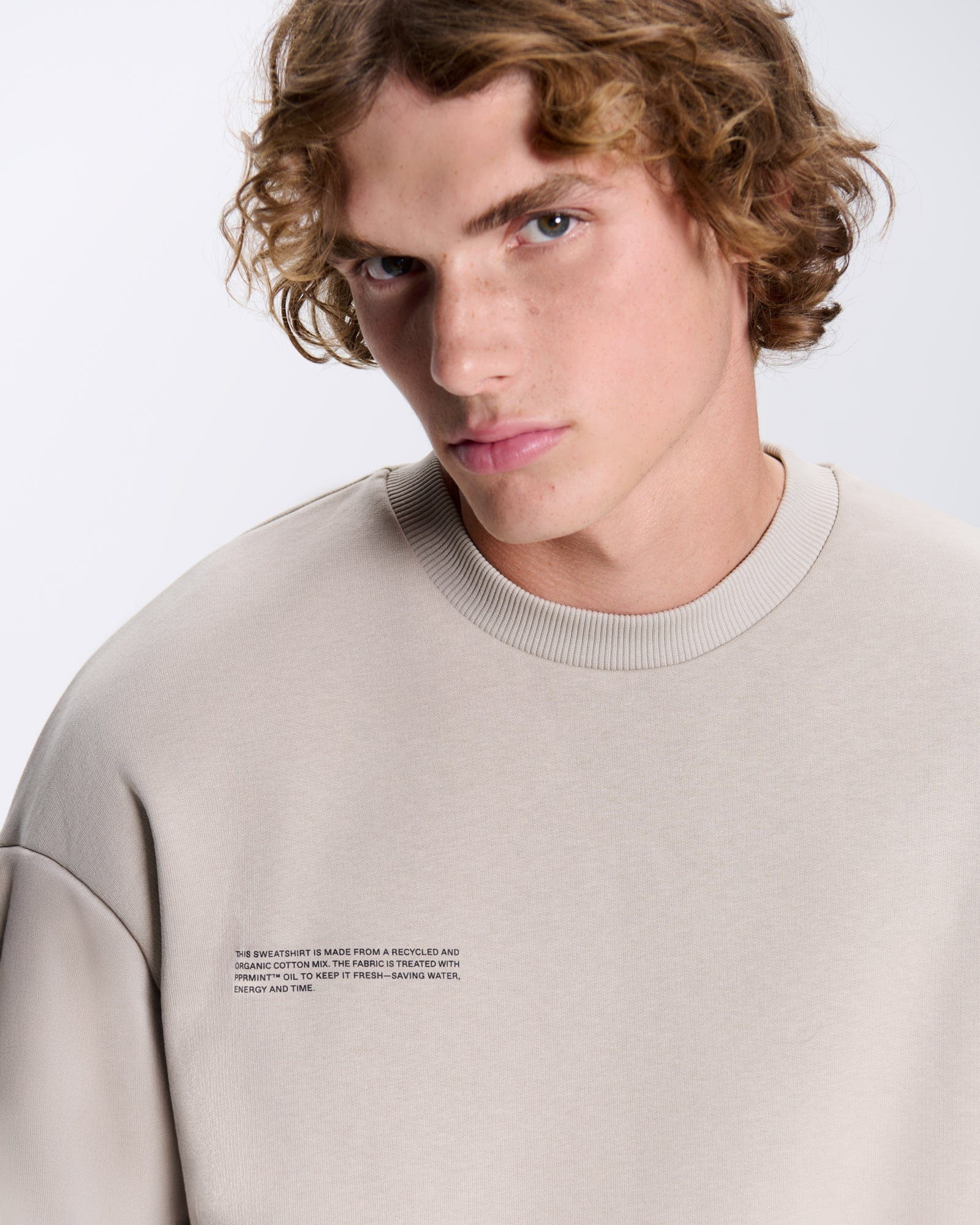 Mens 365 Heavyweight Sweatshirt - Stone - 4