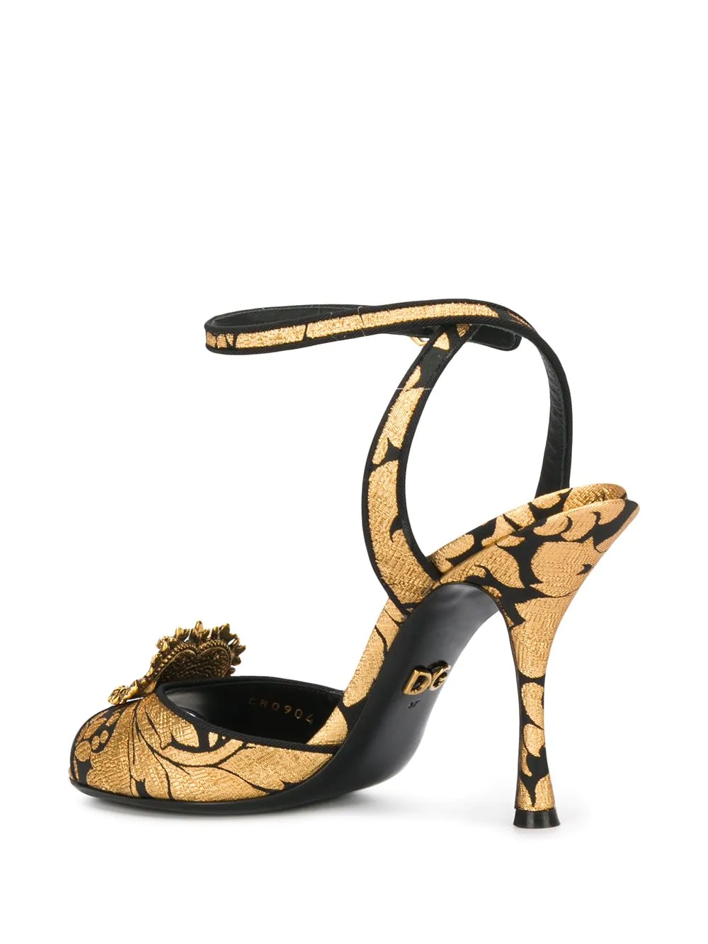 90mm Keira Devotion lurex sandals - 3