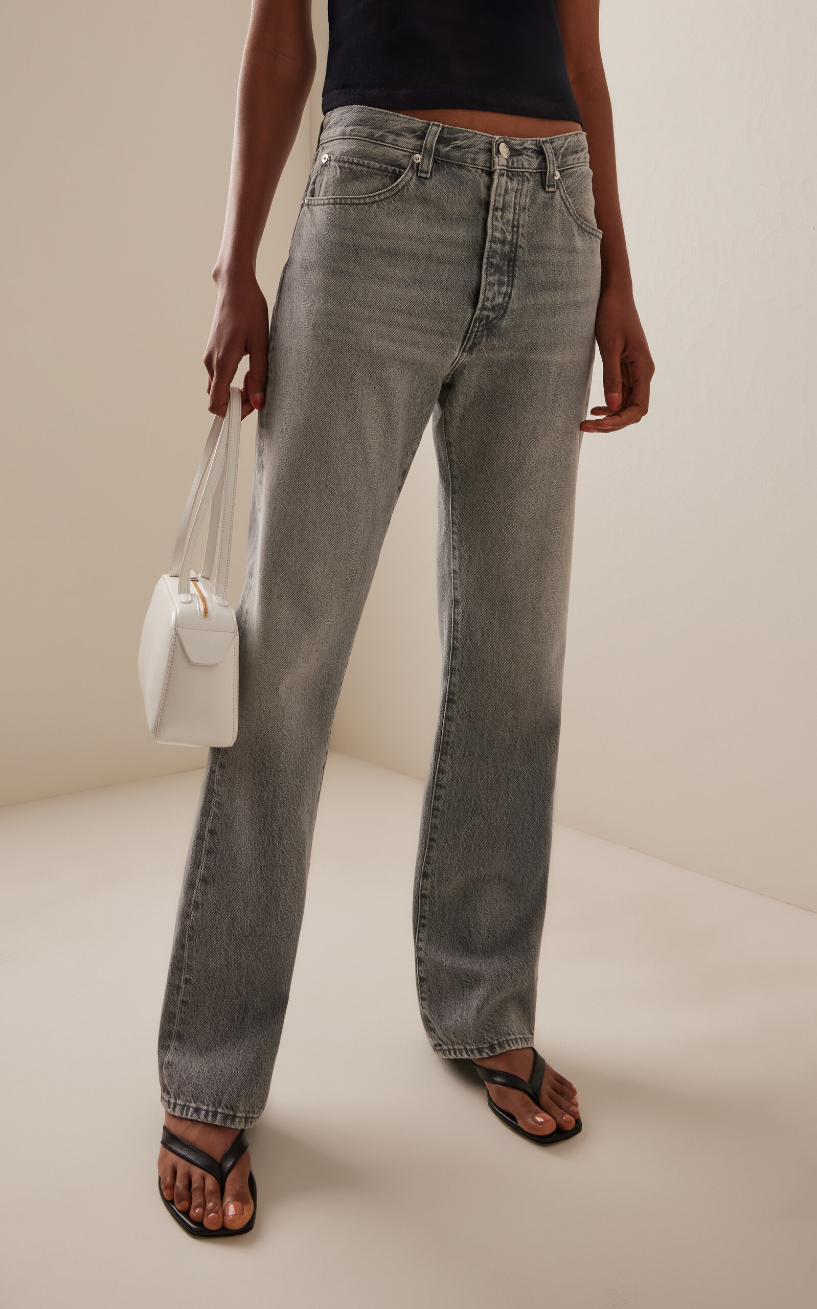 The Vertical Rigid High-Rise Straight-Leg Jeans grey - 3