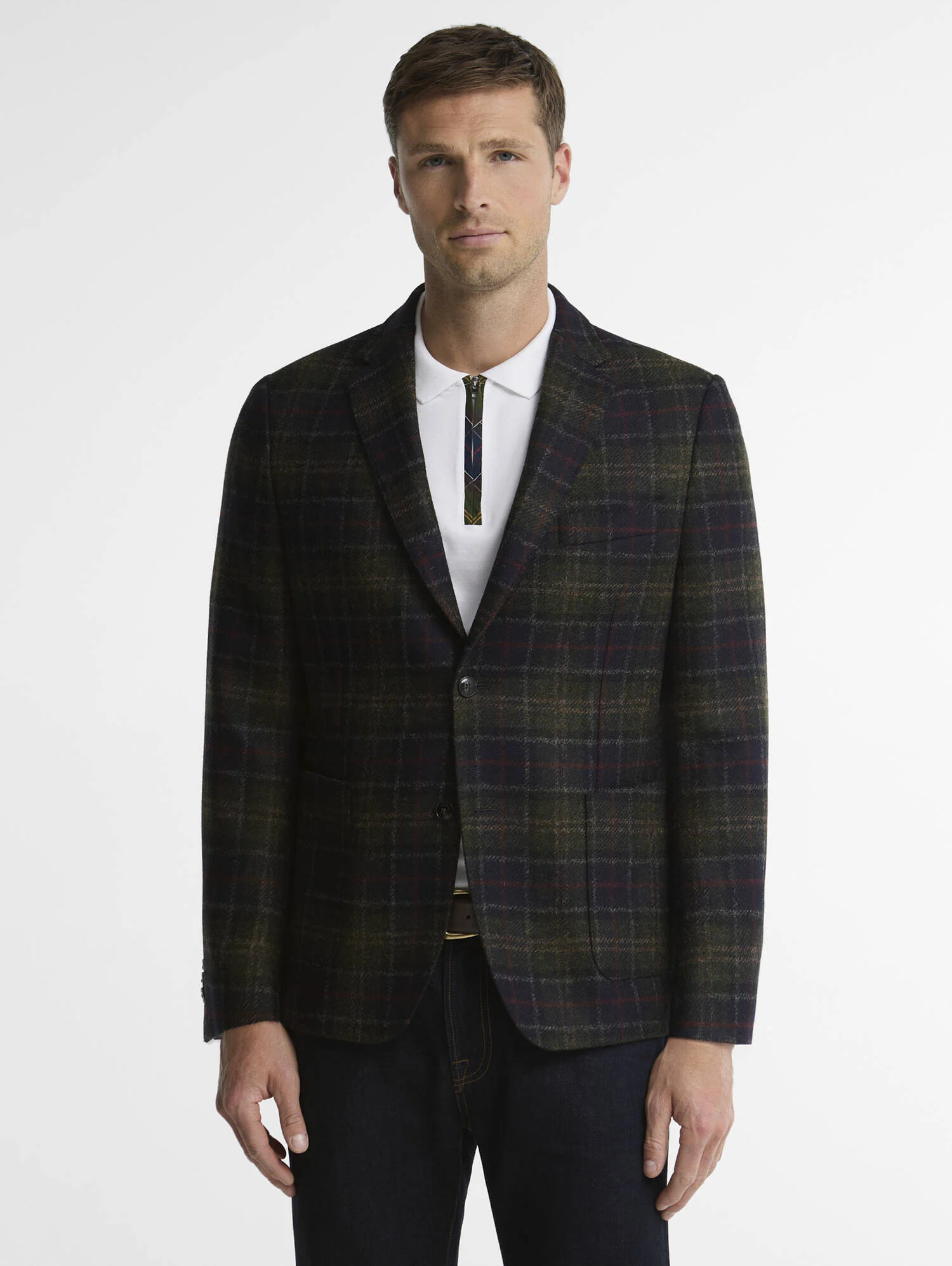 Sanders Moons Tartan Blazer - 1