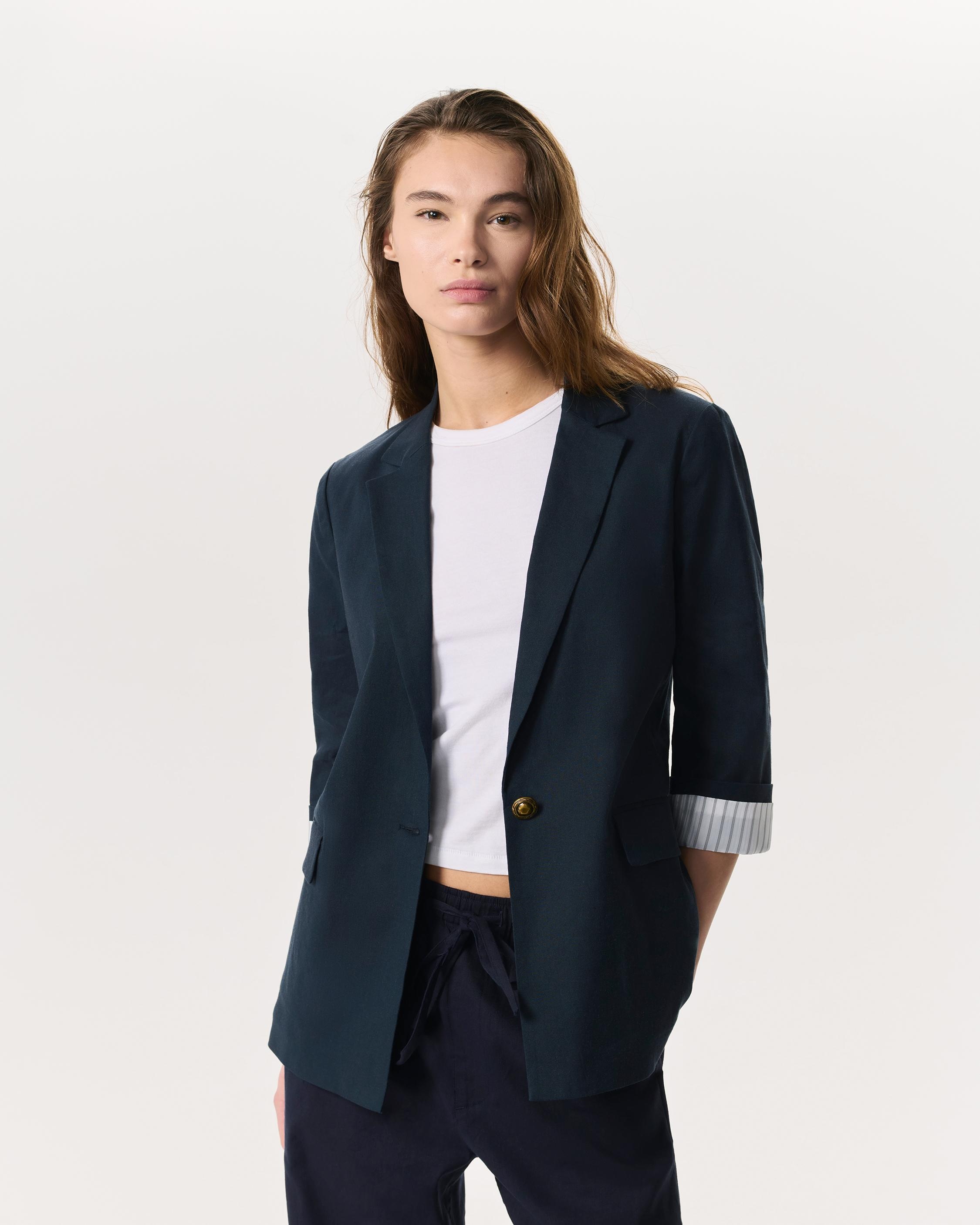 Jennie Linen-Blend Blazer - 2