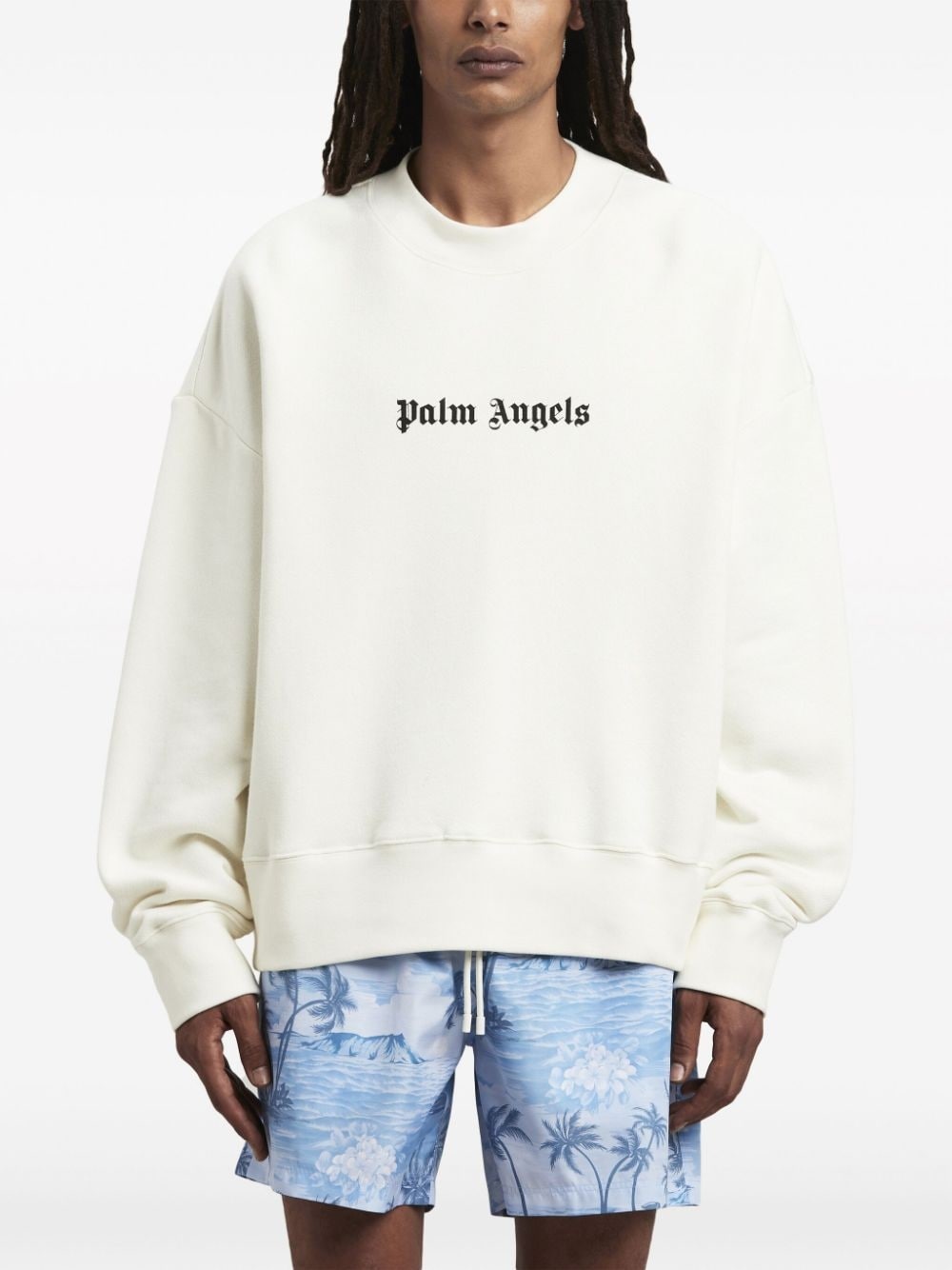 logo-print jersey sweatshirt - 3