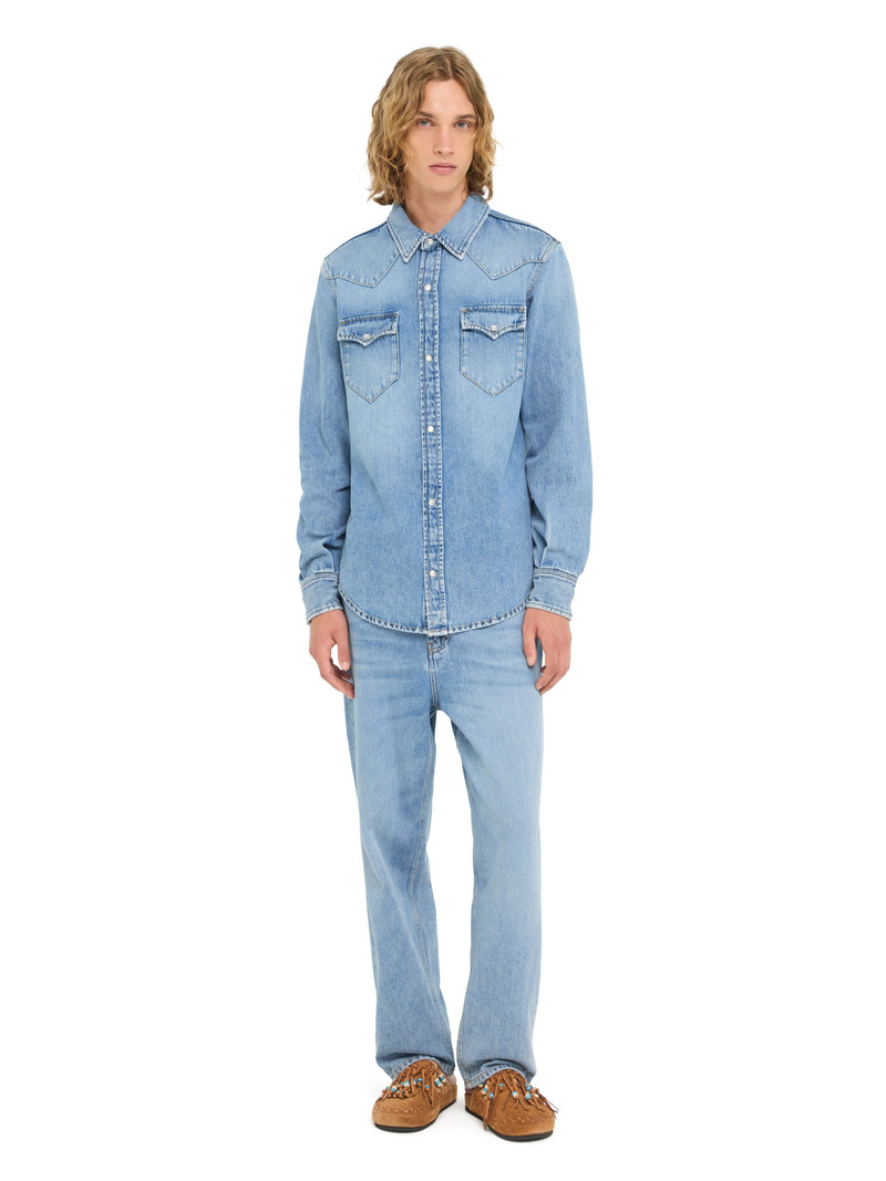 Light Wash Denim Shirt 4