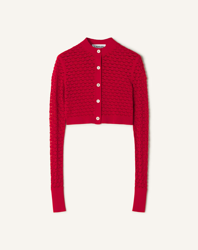 LACE CARDIGAN WITH ROUND NECK 1