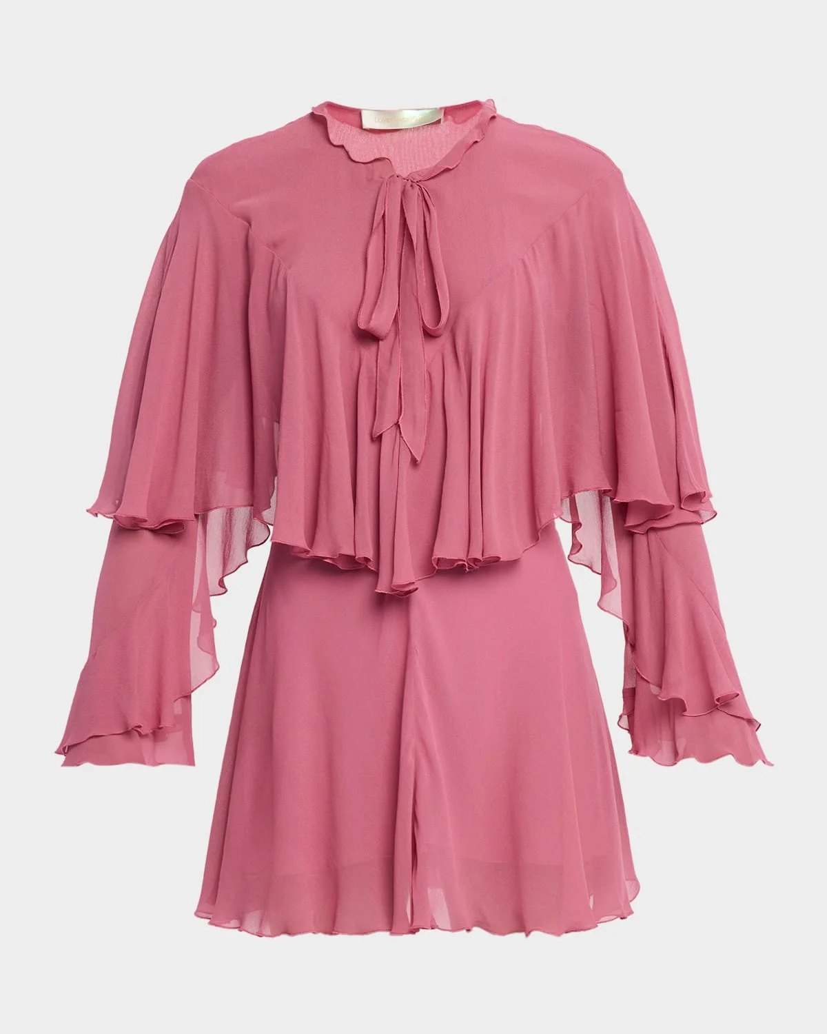 Liraine Ruffle Cape Mini Dress - 1