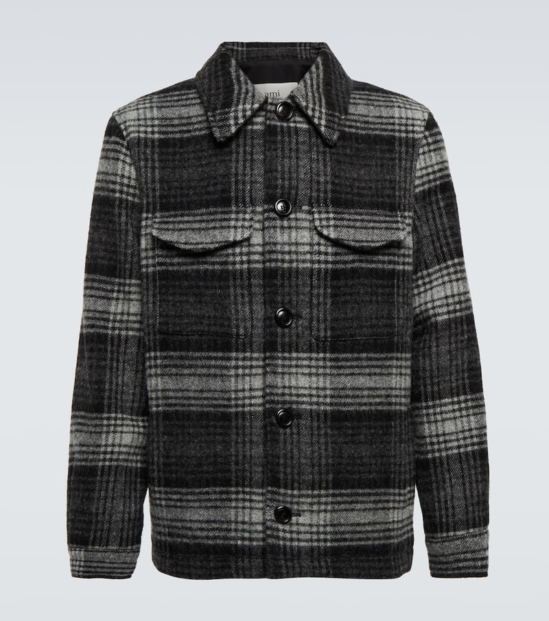 Checked wool jacket - 1
