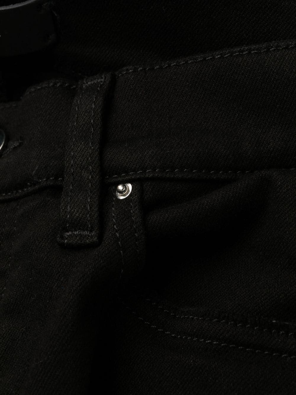 MX1 leather-trimmed distressed skinny jeans - 5