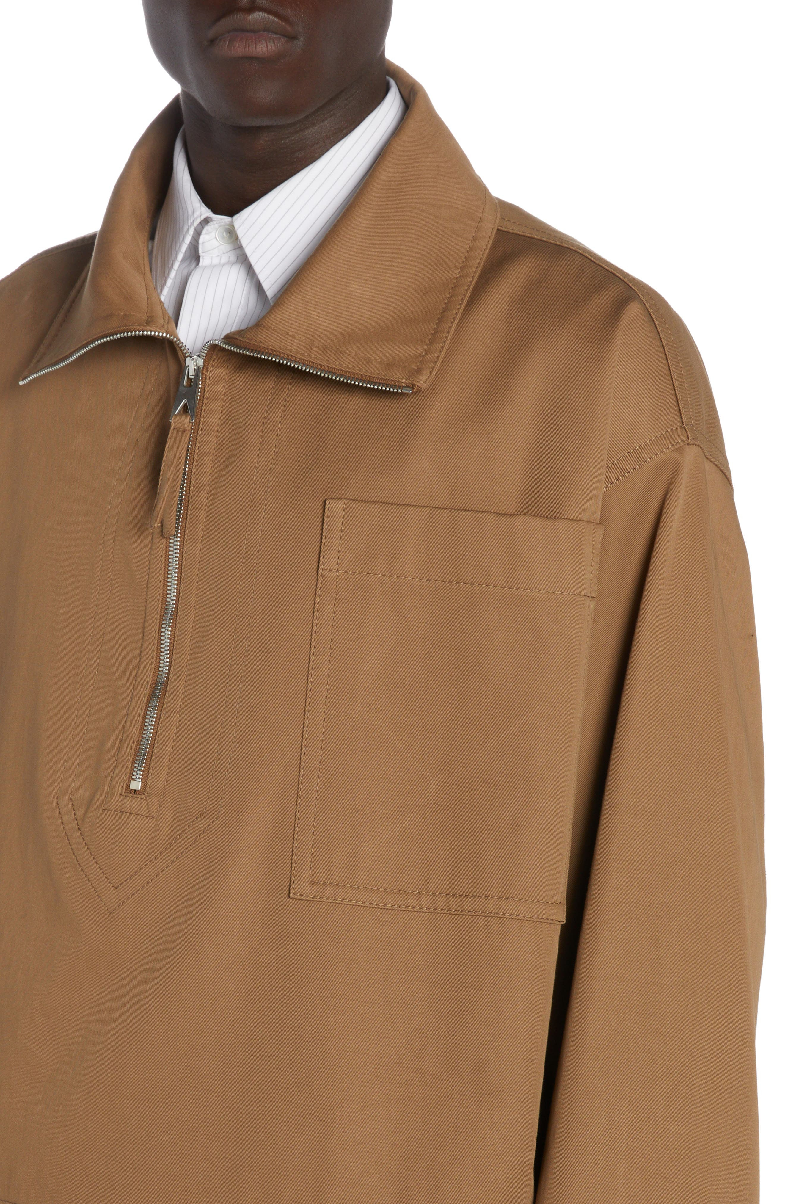 Cotton Gabardine Half Zip Jacket - 5