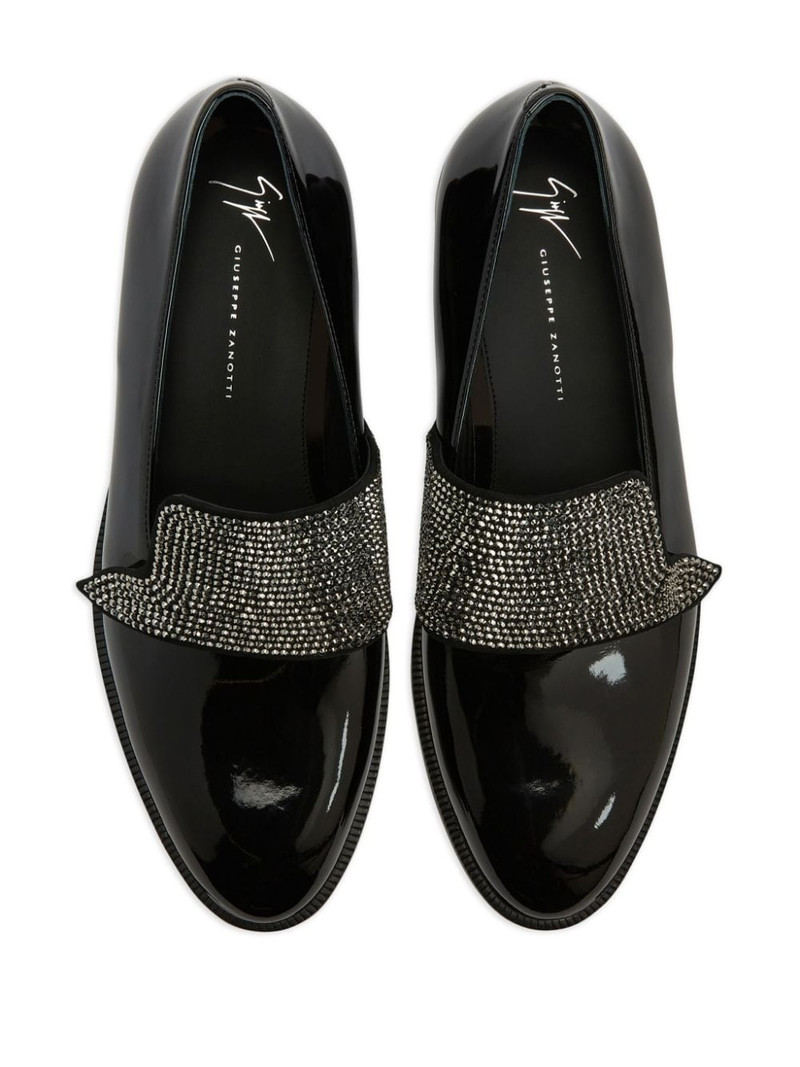 Eflamm crystal-embellished patent loafers 4