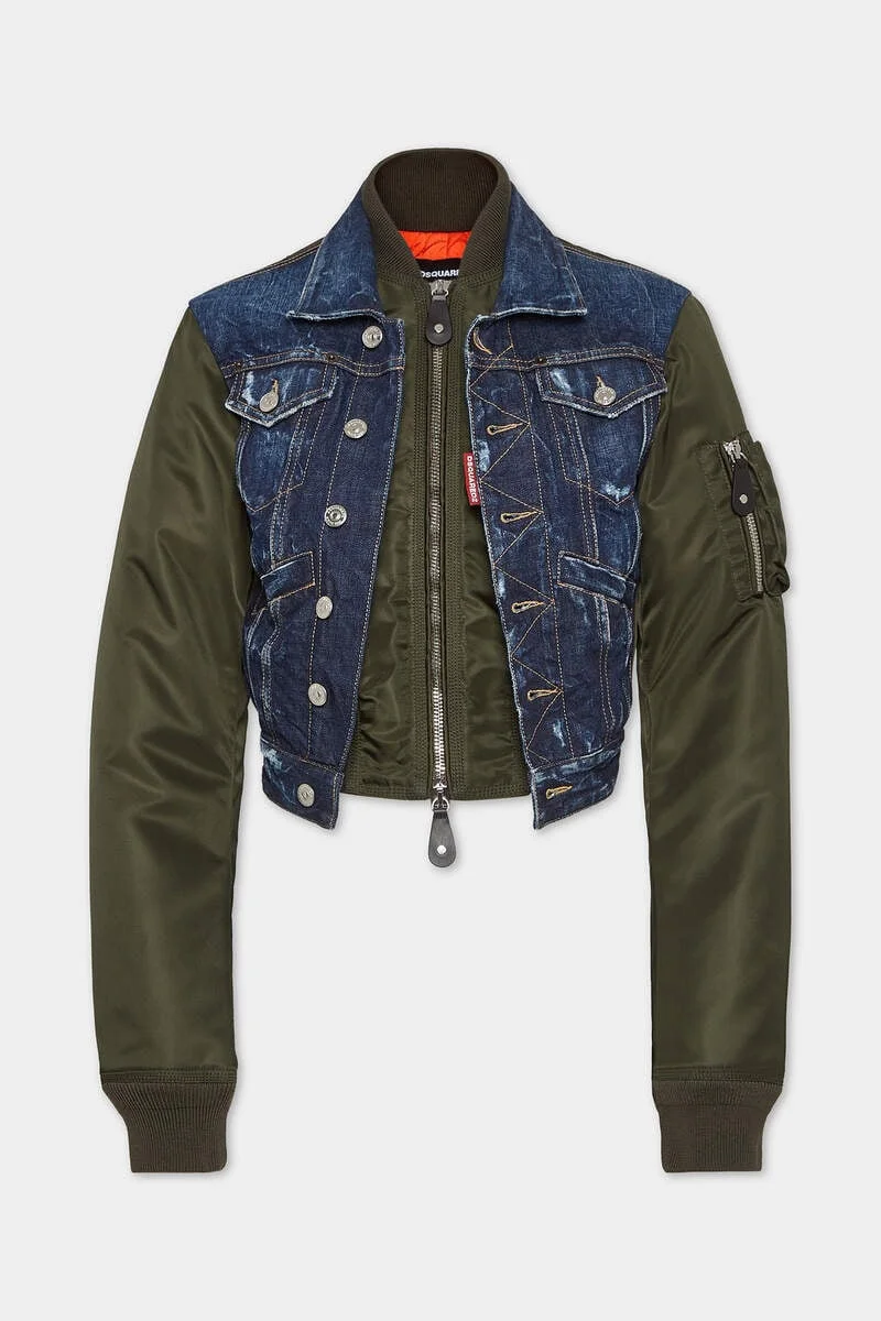 DARK AVIATOR HYBRID JEAN JACKET - 1