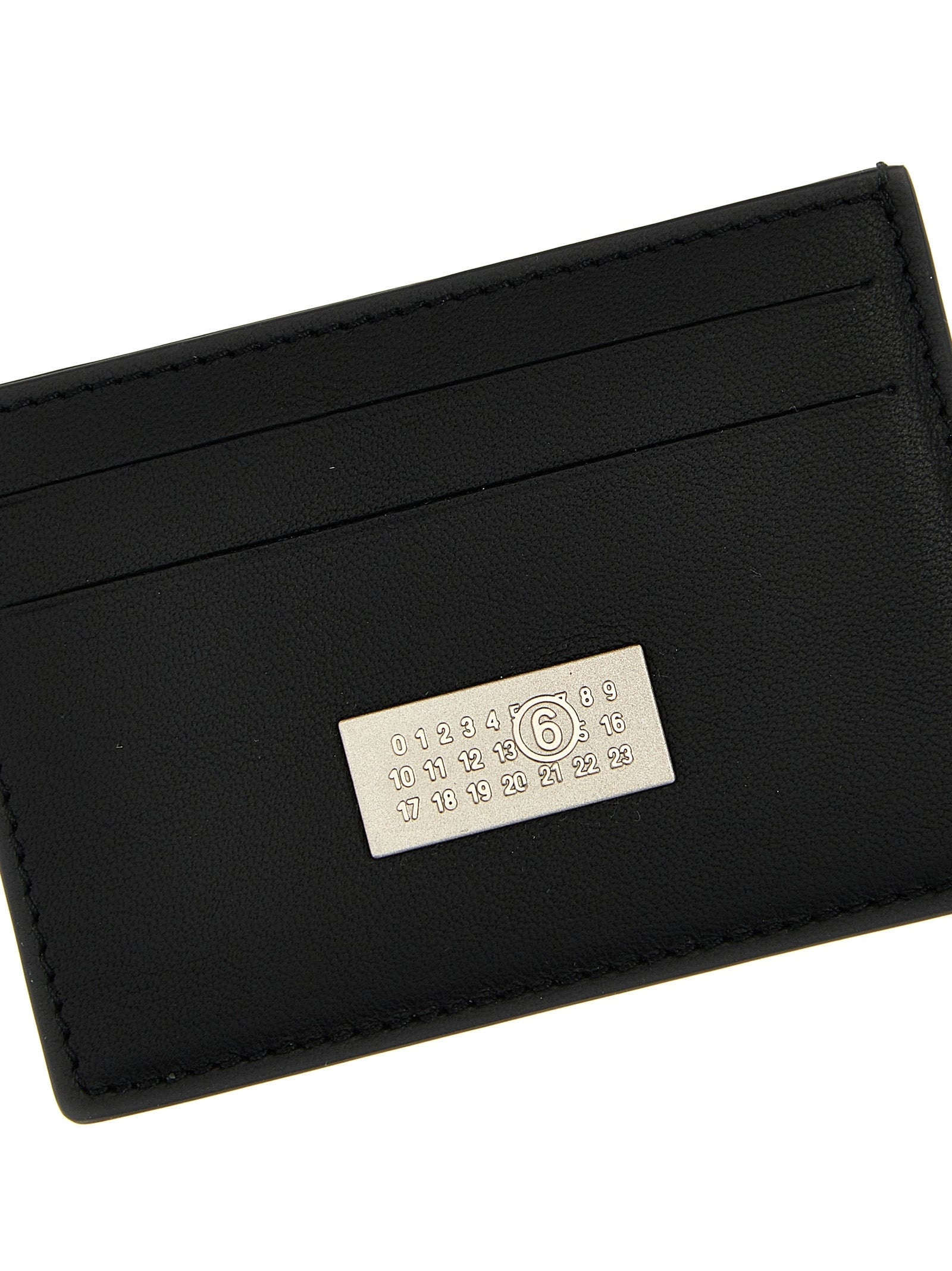 [MM6] Logo Card Holder - Black / ☆送料込☆ MM6 Maison Margiela Logo Card Holder Wallets, Card Holders