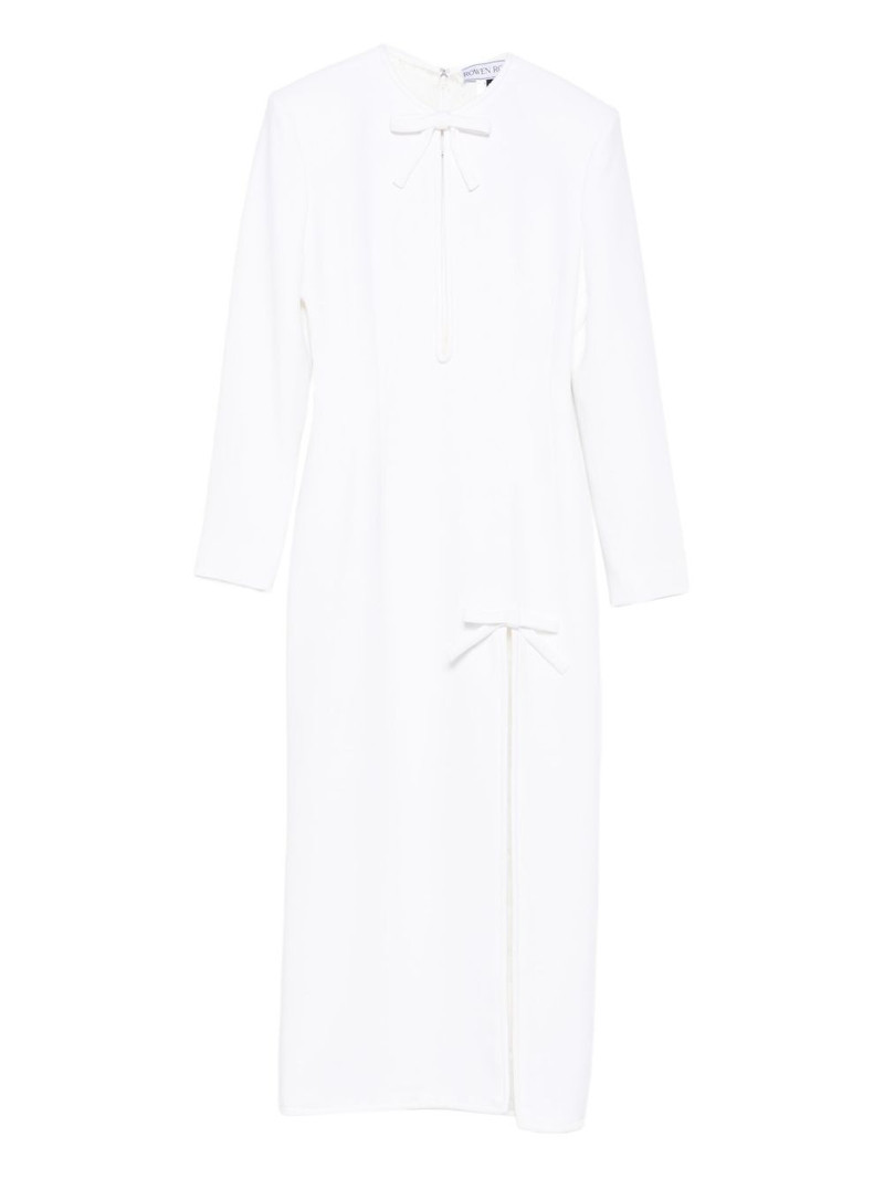 bow-detail side-slit maxi dress 1