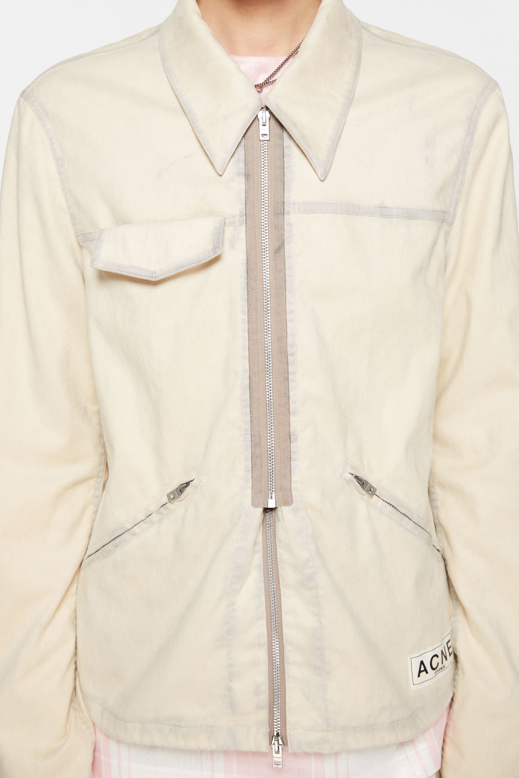 Zipper jacket - Beige - 5