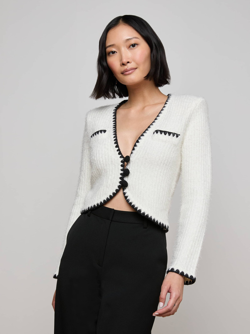 L'AGENCE Anaya Knit Cardigan outlook
