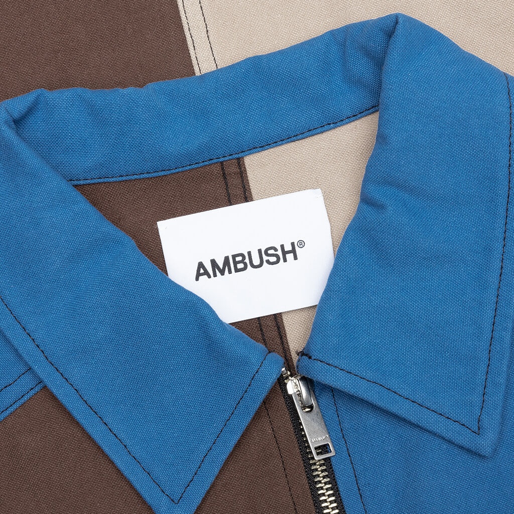 AMBUSH PANELLED WORKER JACKET - BROWN - 3