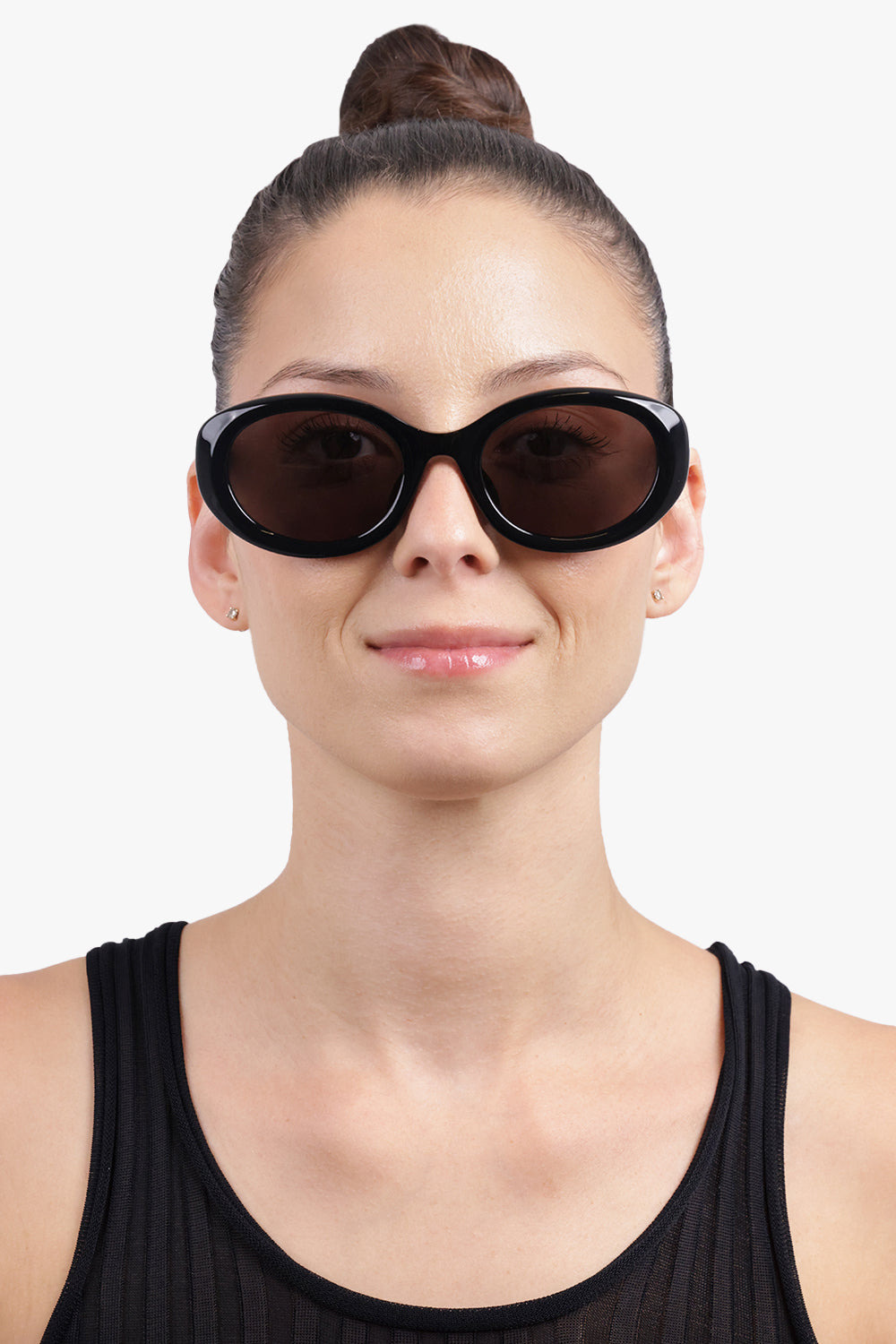 CH0323SK OVAL SUNGLASSES | BLACK - 4