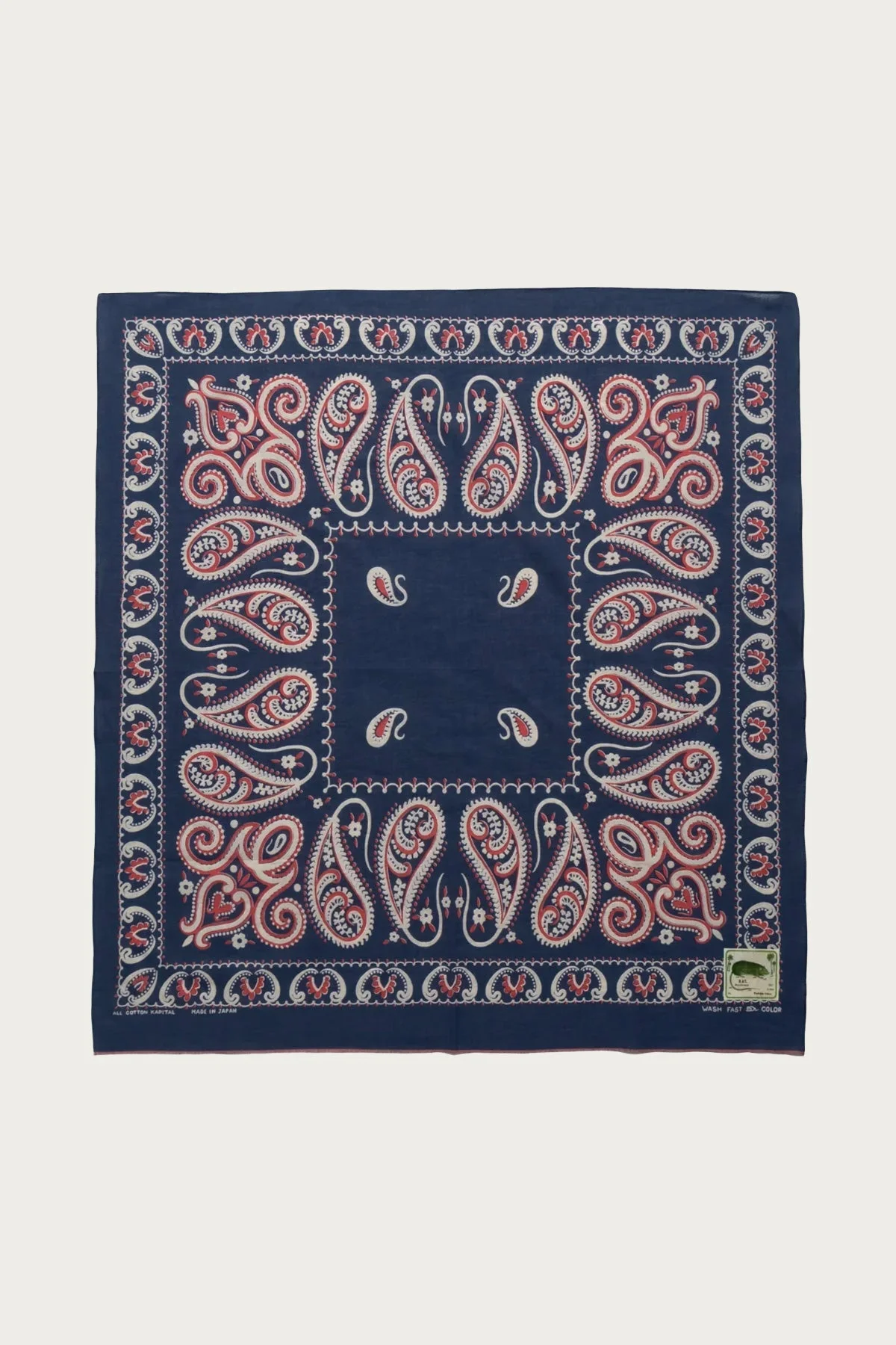 Fastcolor Selvedge Bandanna (SAMBO Paisely) 30x30 - Navy - 1