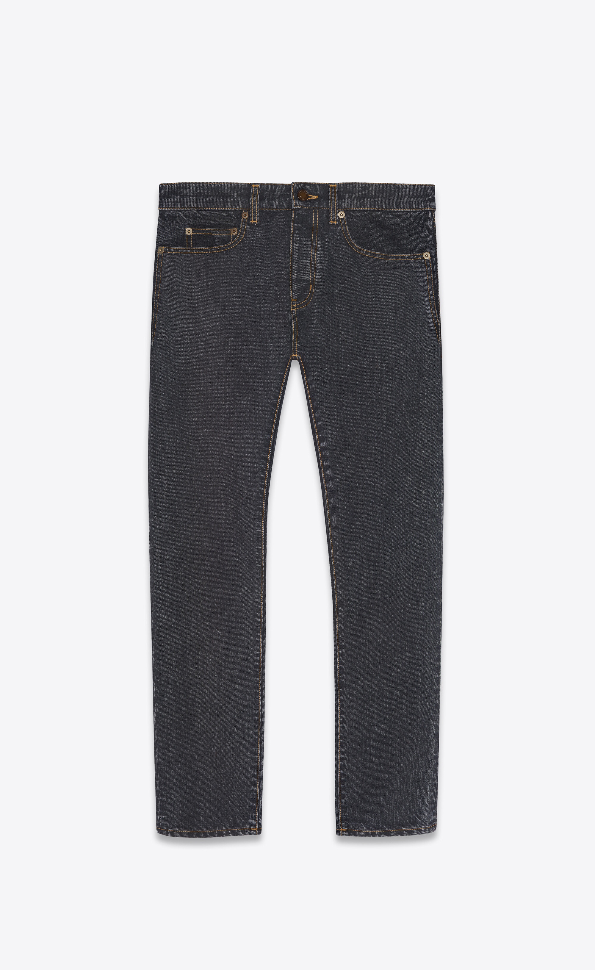 etienne pants in charcoal grey denim - 1