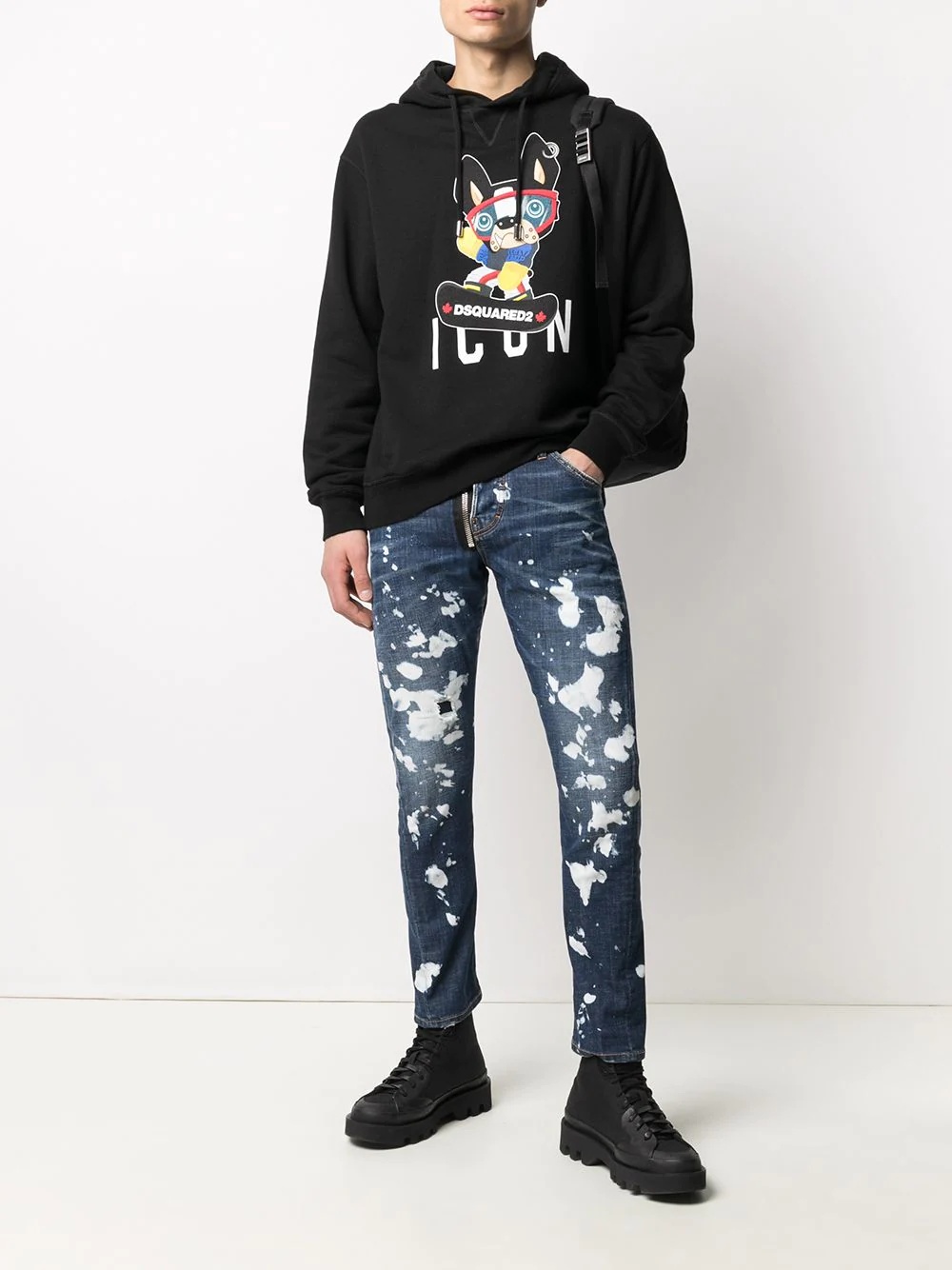 paint-splatter straight-leg jeans - 2