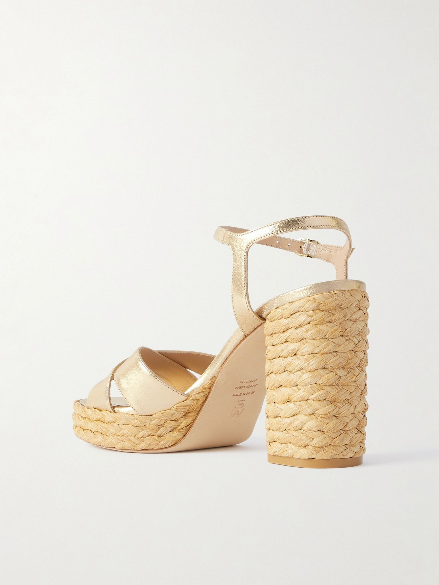 Dayna metallic leather platform sandals Gold - 3