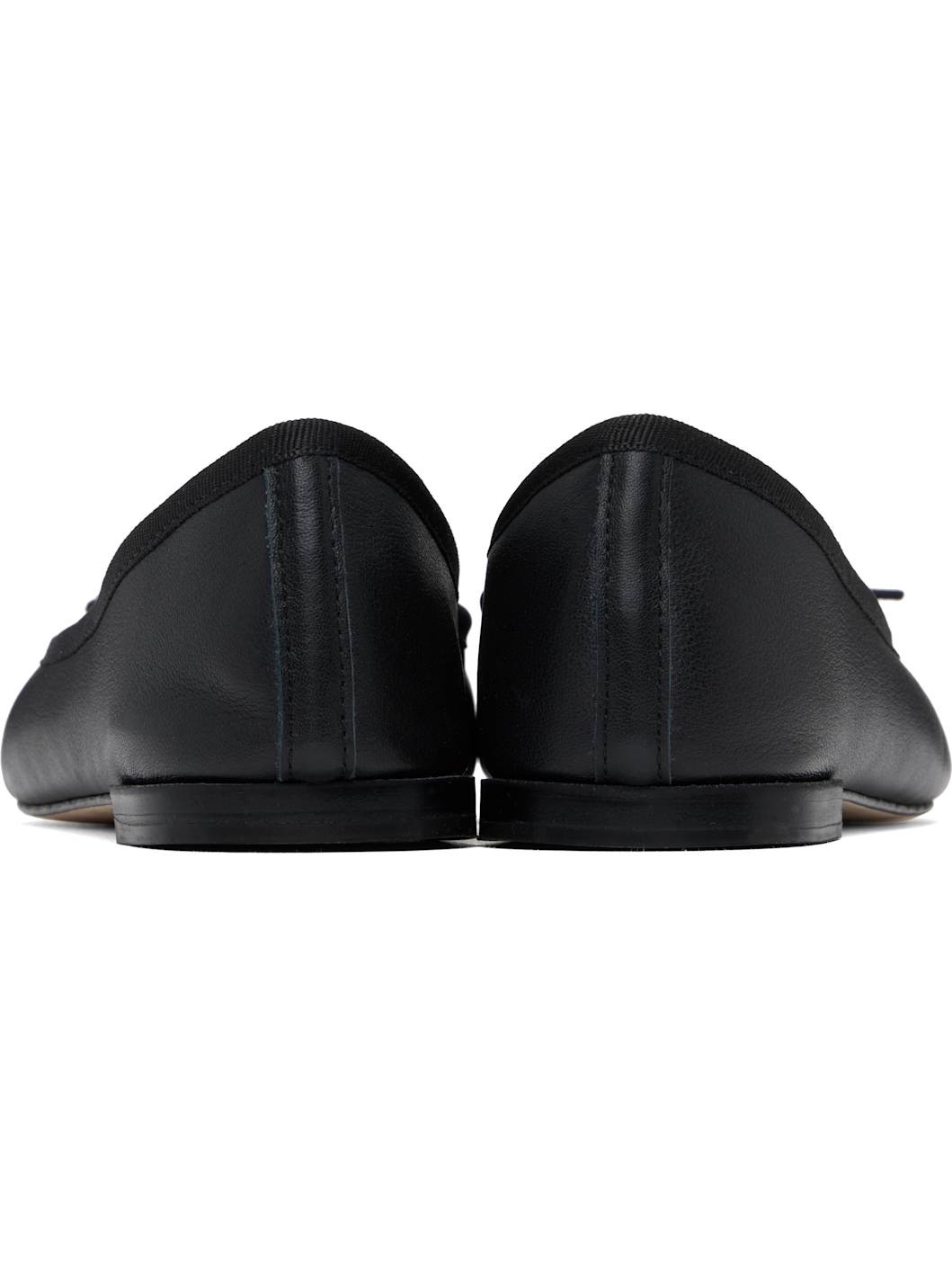 Black Flora Bi-Material Ballerina Flats - 2