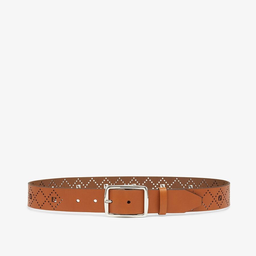 Brown leather belt - 1