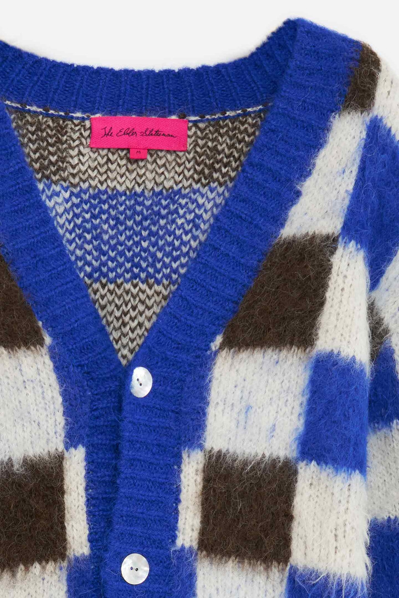 The Elder Statesman THISTLE GINGHAM CARDIGAN outlook