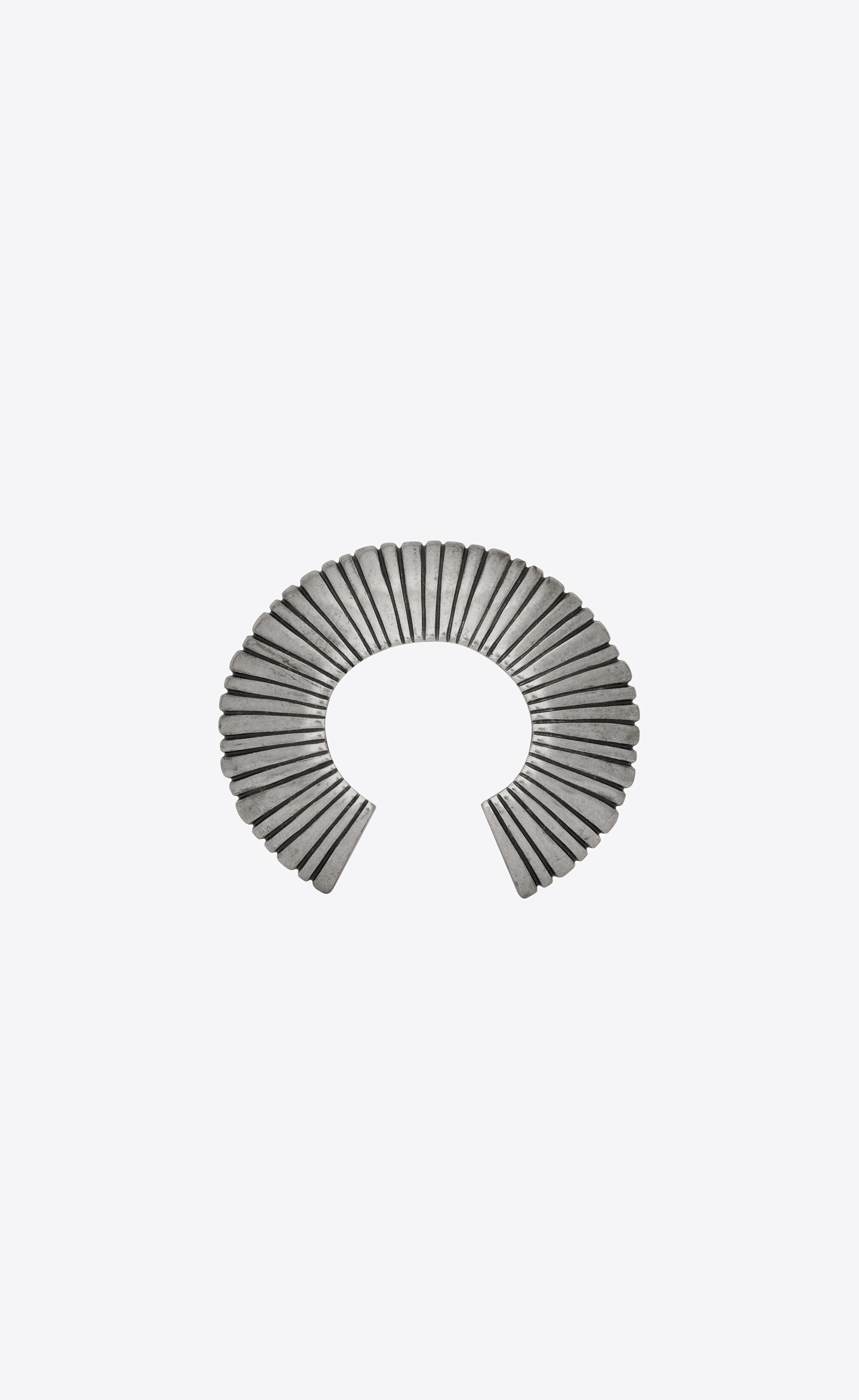 oversize striped cuff in metal - 2