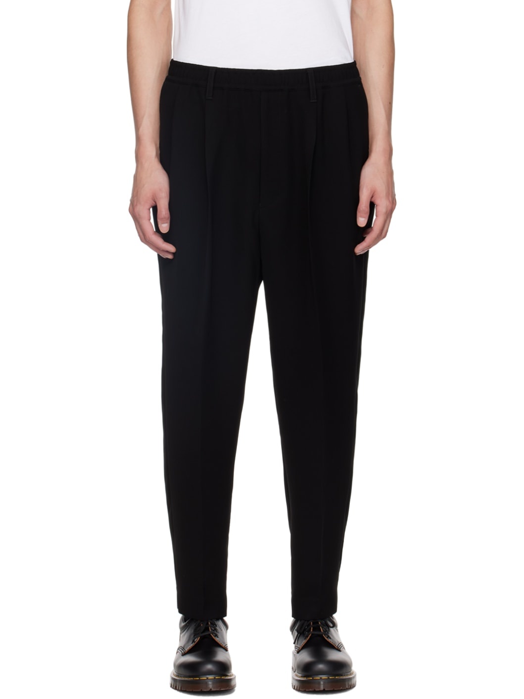 Black Wide Trousers - 1