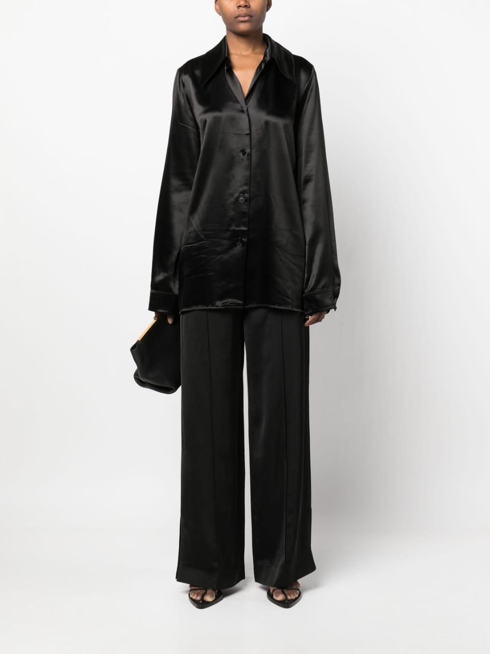 elasticated straight-leg trousers - 2