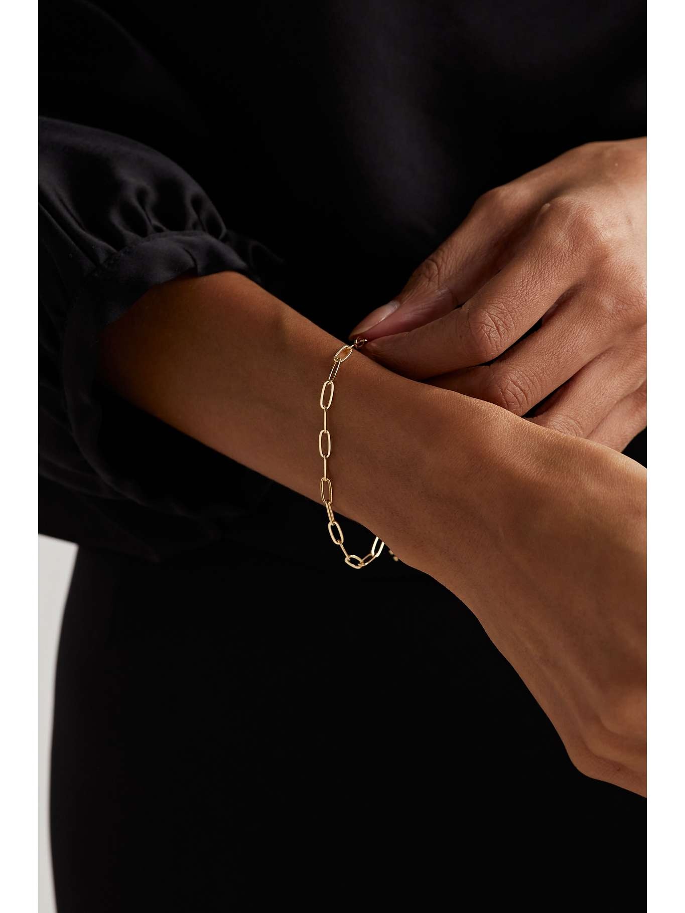 Paperclip Chain 14-karat gold bracelet - 2