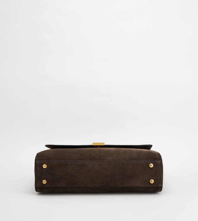 TIMELESS DOCUMENT HOLDER IN SUEDE SMALL - BROWN 4