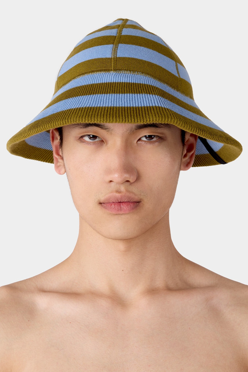 SUNNEI MAGLIAUNITA BUCKET HAT / green and blue stripes outlook