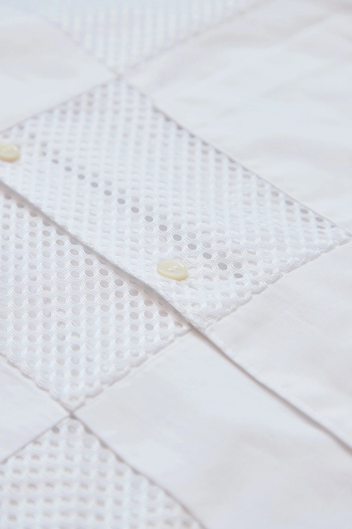 Comme Des Garcons Homme Plus Patchwork Shirt White - 3