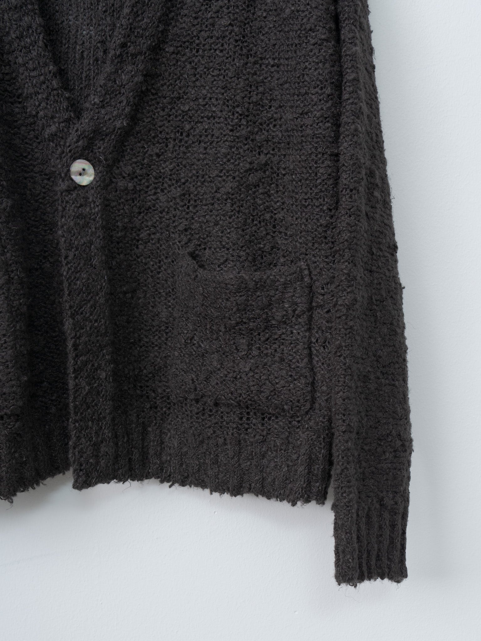 Linen Slub Cardigan - Brown - 7