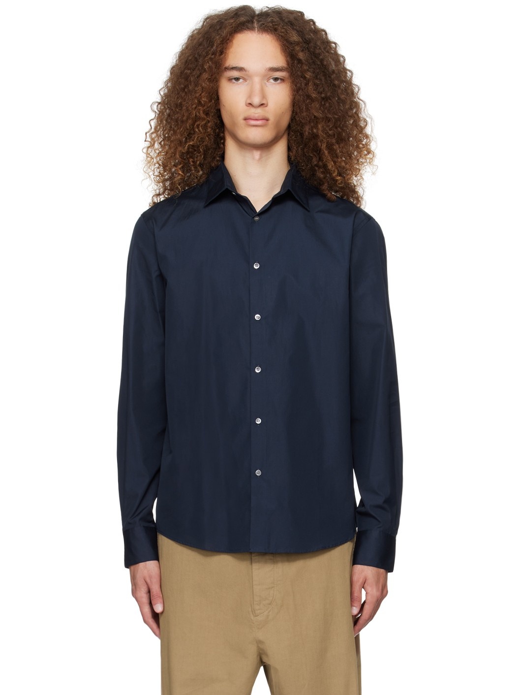 Navy Buttoned Shirt - 1