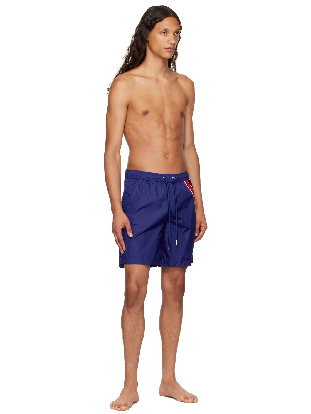 Bleu Stripe Swim Shorts - 4