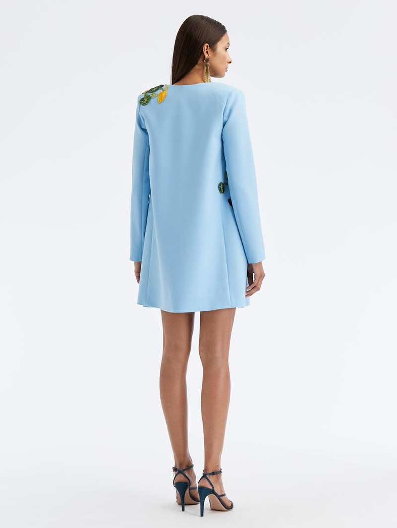 Oscar de la Renta NASTURTIUM FLORAL EMBROIDERED COAT outlook