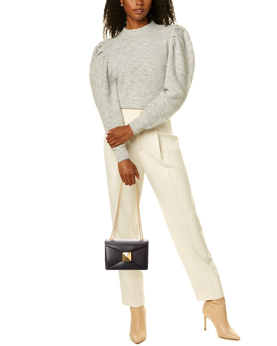 Valentino One Stud Leather Shoulder Bag - 4