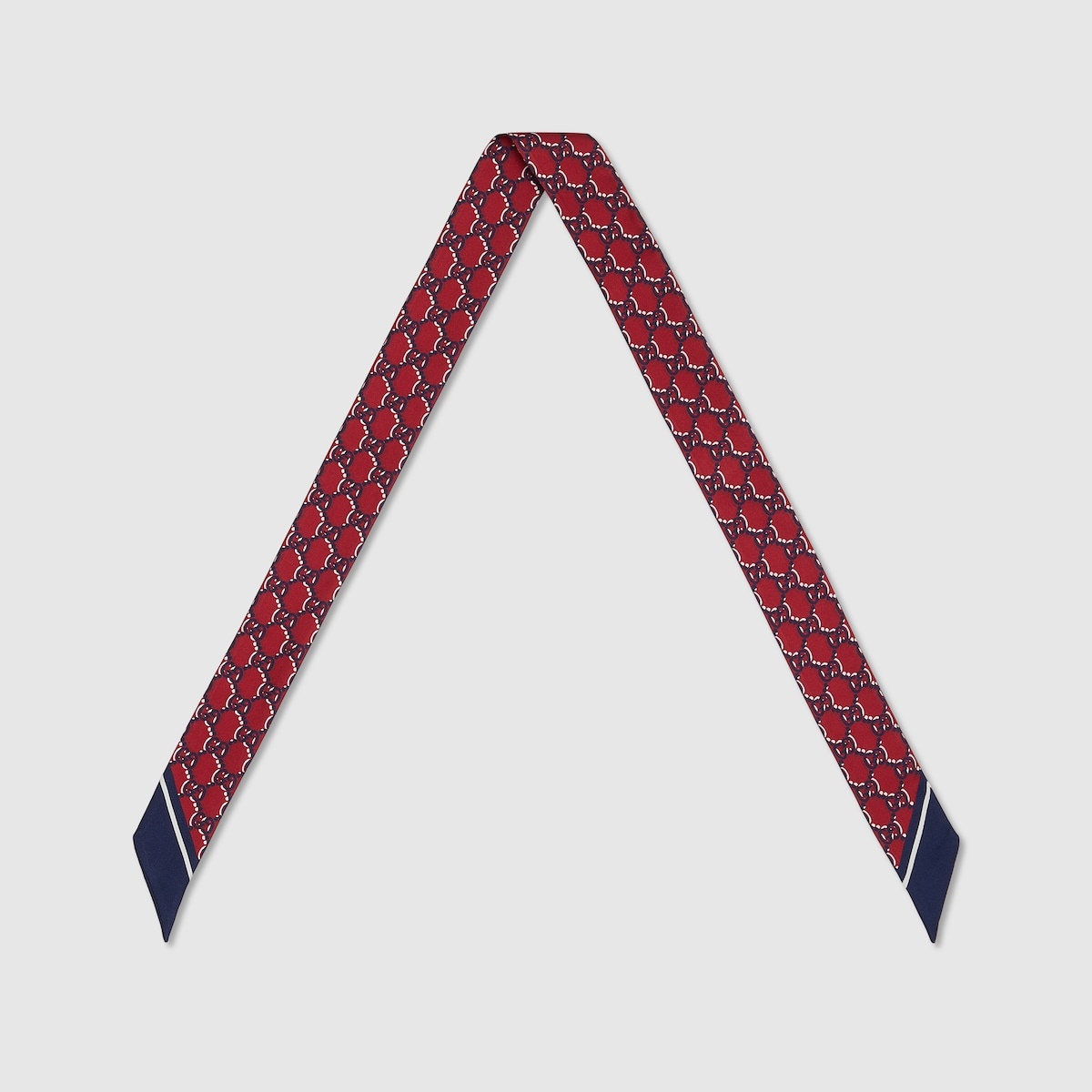 GG print silk neck bow 2
