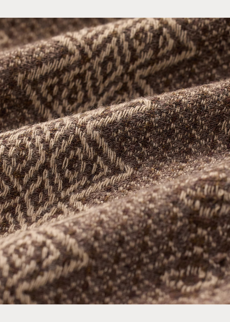 Jacquard-Knit Wool Workshirt Sweater 5