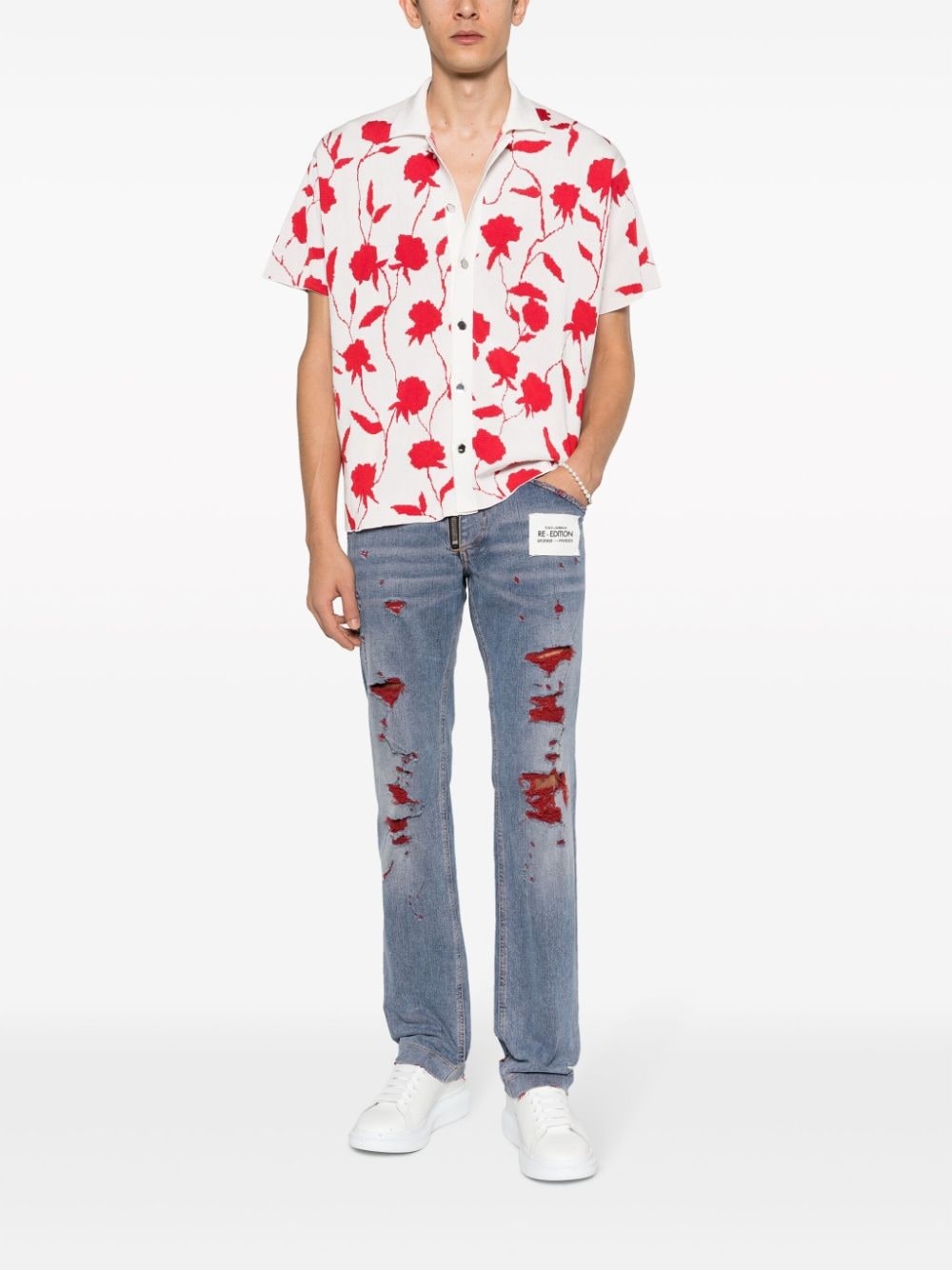 ripped slim-fit jeans - 2