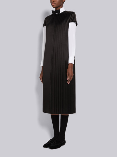 Thom Browne Half Pleat Belted Dress In Wool Silk Suiting outlook