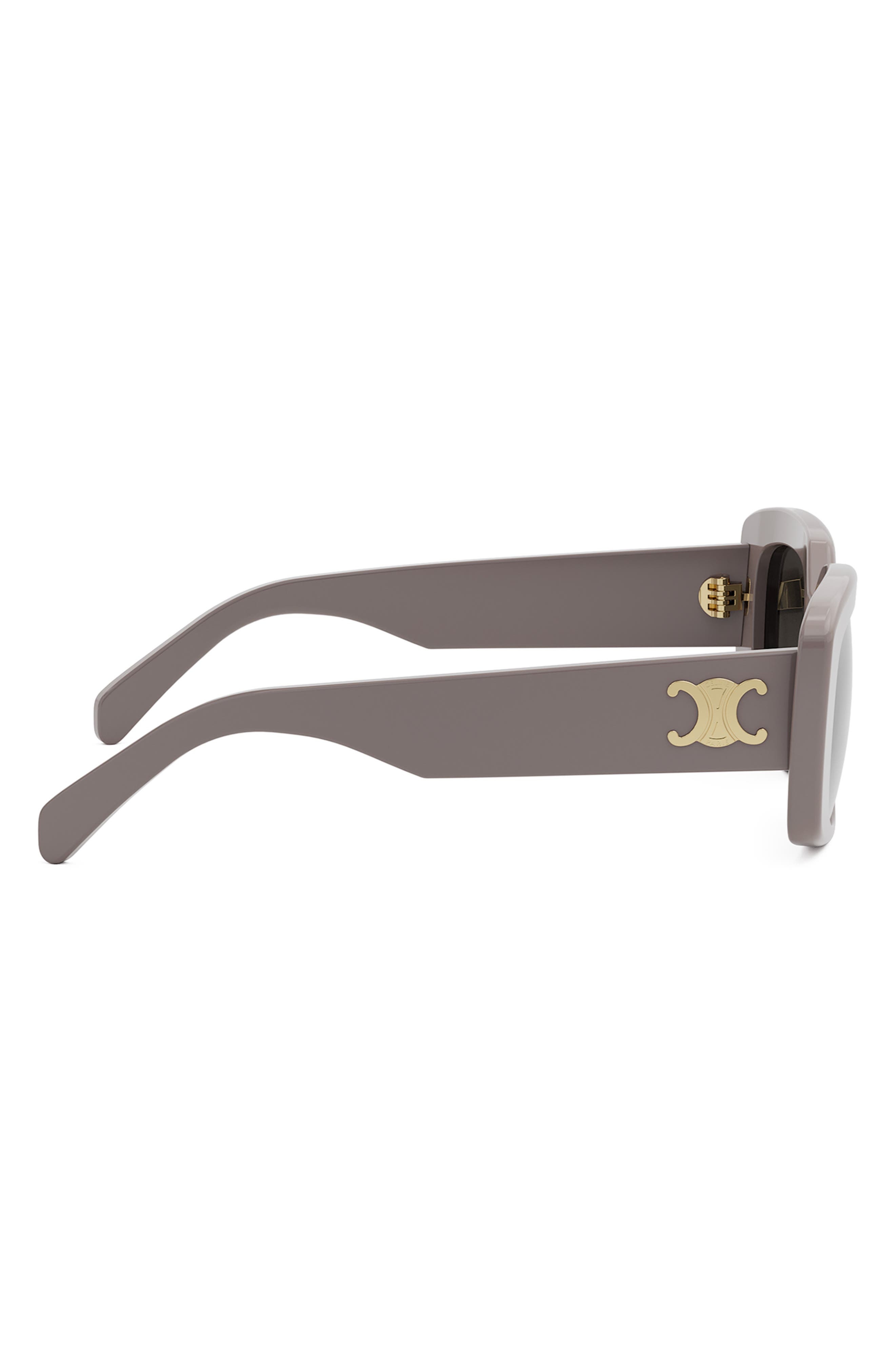 CELINE Triomphe 55mm Rectangular Sunglasses in Shiny Light Brown /Brown at Nordstrom - 3