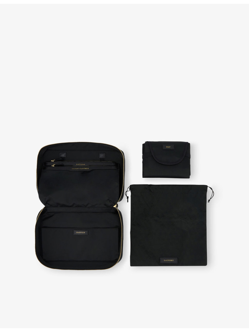 Anya Hindmarch Baby Emergency Logo-Jacquard Leather and Woven Kit outlook