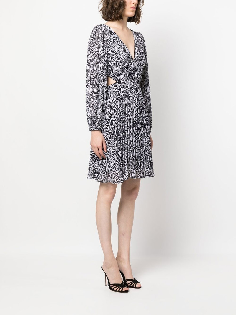 pleated zebra-print mini dress 3
