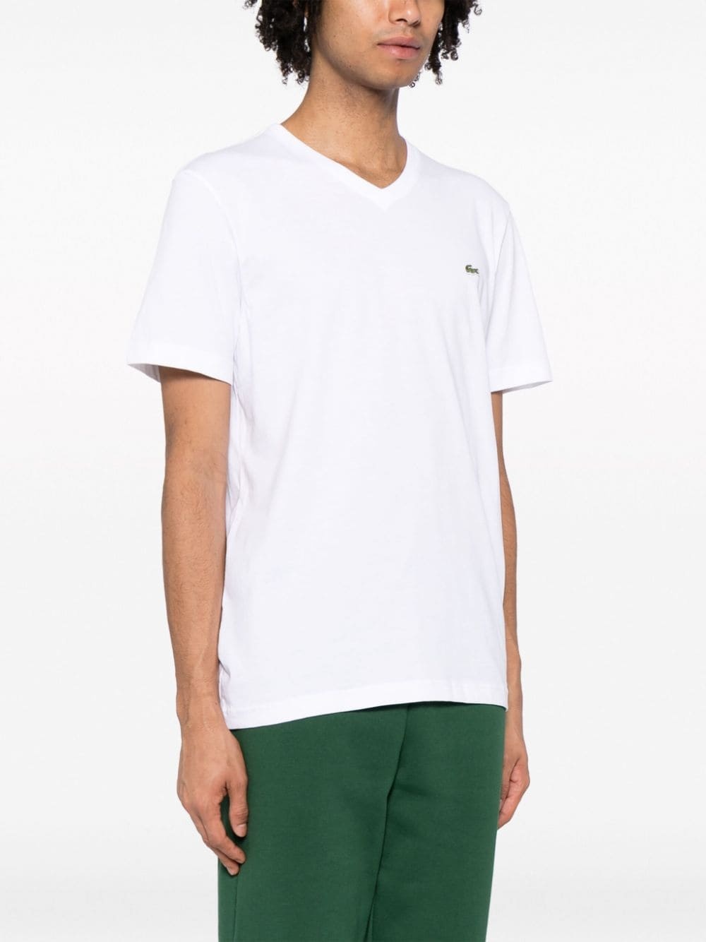 logo-patch V-neck T-shirt - 3