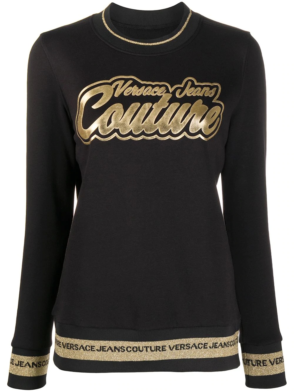 long-sleeved logo print jumper - 1