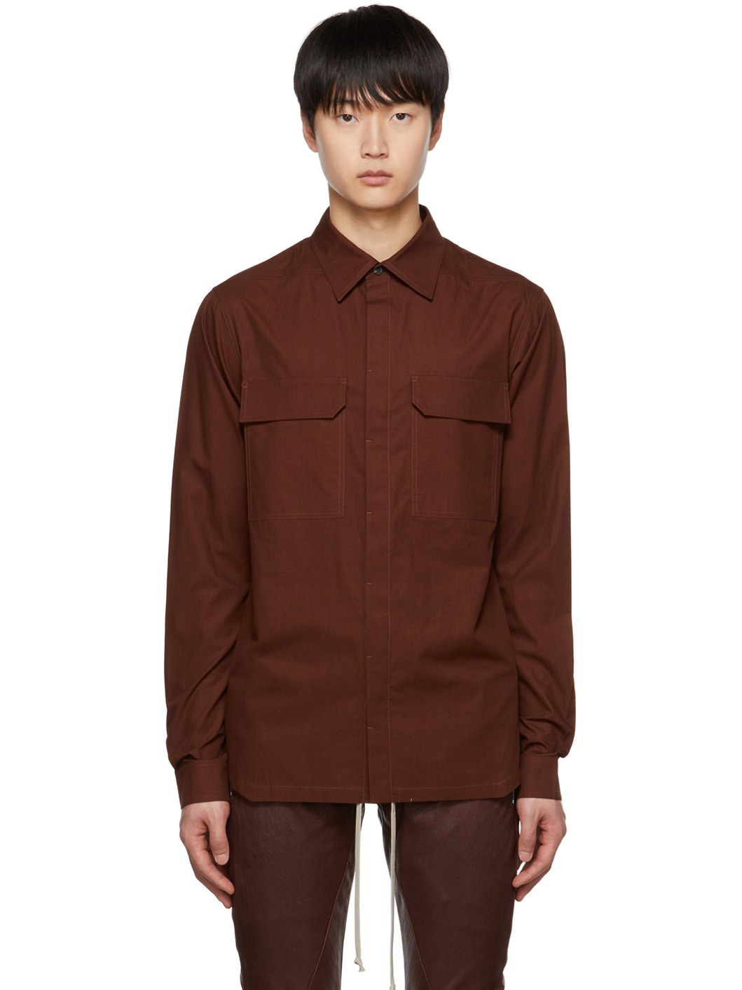 Burgundy Work Shirt - 1
